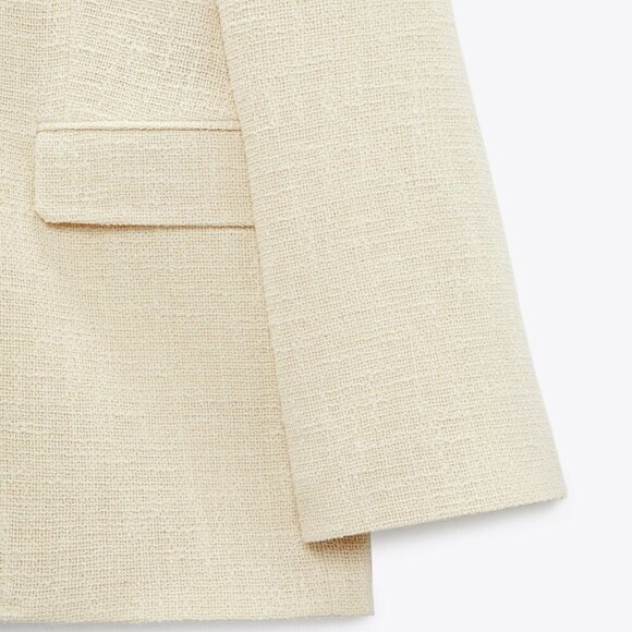 ZARA TEXTURED POCKET BLAZER SIZE L 2696 467 251 - Picture 5 of 6